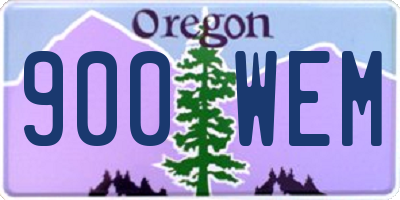 OR license plate 900WEM