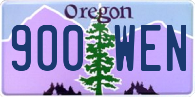 OR license plate 900WEN