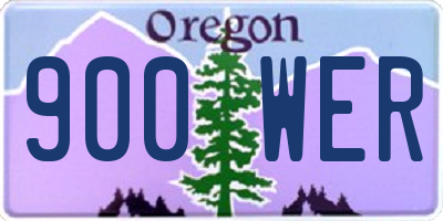 OR license plate 900WER