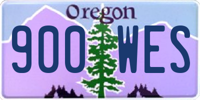 OR license plate 900WES