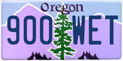 OR license plate 900WET