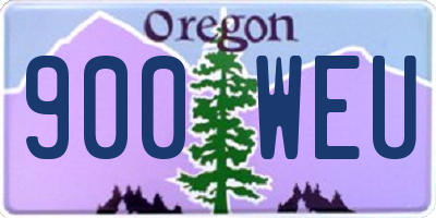 OR license plate 900WEU
