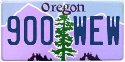 OR license plate 900WEW