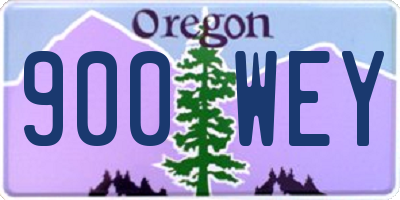 OR license plate 900WEY
