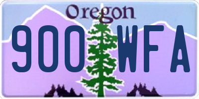 OR license plate 900WFA