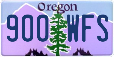 OR license plate 900WFS