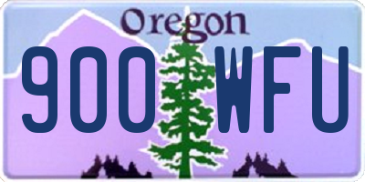 OR license plate 900WFU
