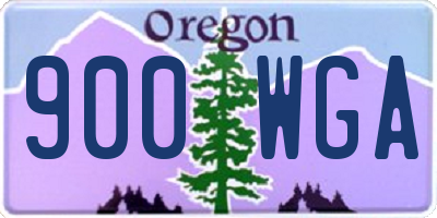OR license plate 900WGA