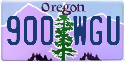 OR license plate 900WGU