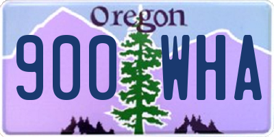OR license plate 900WHA
