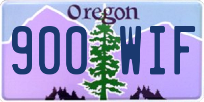 OR license plate 900WIF