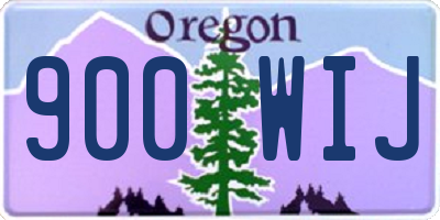OR license plate 900WIJ