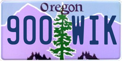 OR license plate 900WIK