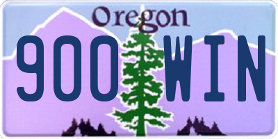 OR license plate 900WIN