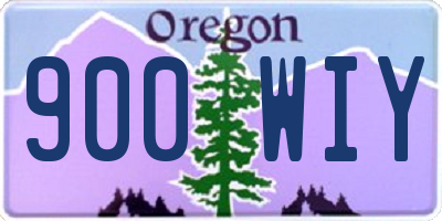 OR license plate 900WIY