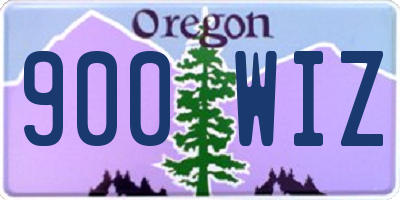OR license plate 900WIZ