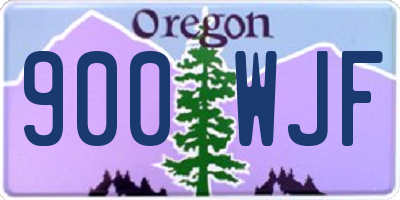 OR license plate 900WJF