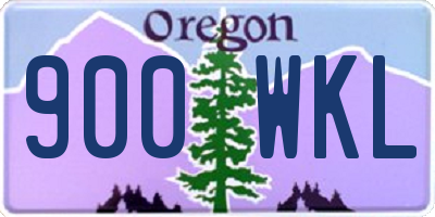 OR license plate 900WKL