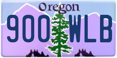 OR license plate 900WLB