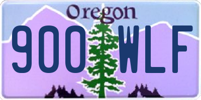 OR license plate 900WLF