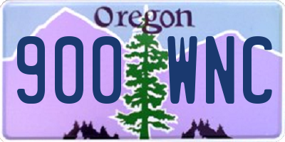 OR license plate 900WNC