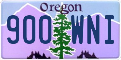 OR license plate 900WNI