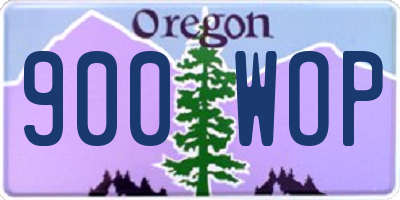 OR license plate 900WOP
