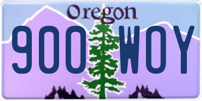 OR license plate 900WOY