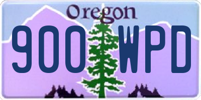 OR license plate 900WPD