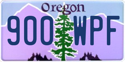 OR license plate 900WPF