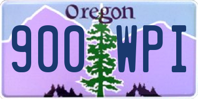 OR license plate 900WPI