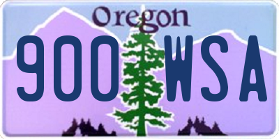 OR license plate 900WSA