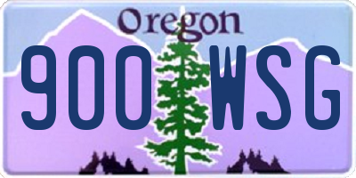 OR license plate 900WSG
