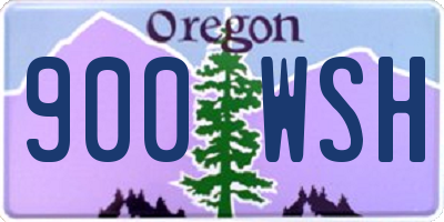 OR license plate 900WSH