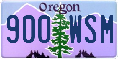 OR license plate 900WSM