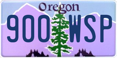 OR license plate 900WSP