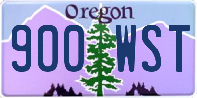 OR license plate 900WST