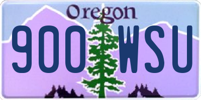 OR license plate 900WSU