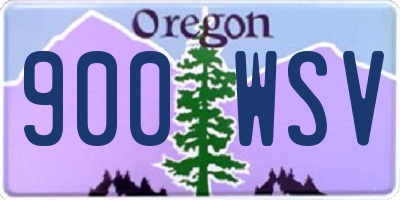 OR license plate 900WSV