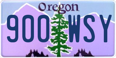 OR license plate 900WSY