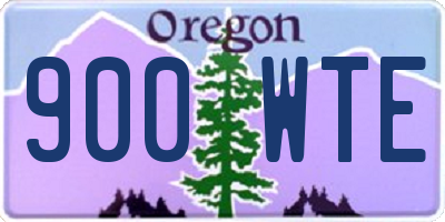 OR license plate 900WTE