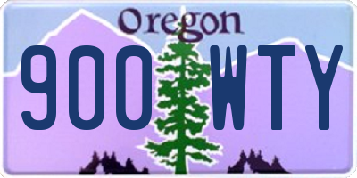 OR license plate 900WTY