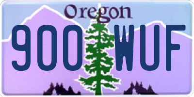 OR license plate 900WUF