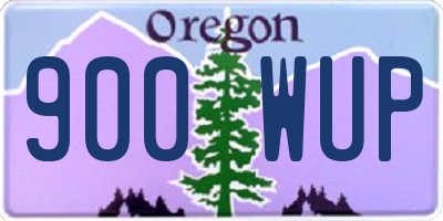 OR license plate 900WUP