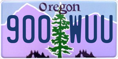 OR license plate 900WUU