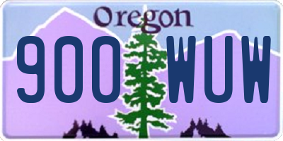 OR license plate 900WUW