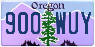 OR license plate 900WUY