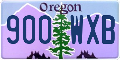 OR license plate 900WXB