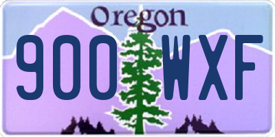 OR license plate 900WXF