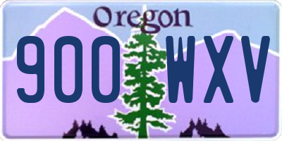 OR license plate 900WXV